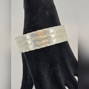 RUSTIC CUFF, Faux Silver Bangel Bracelet